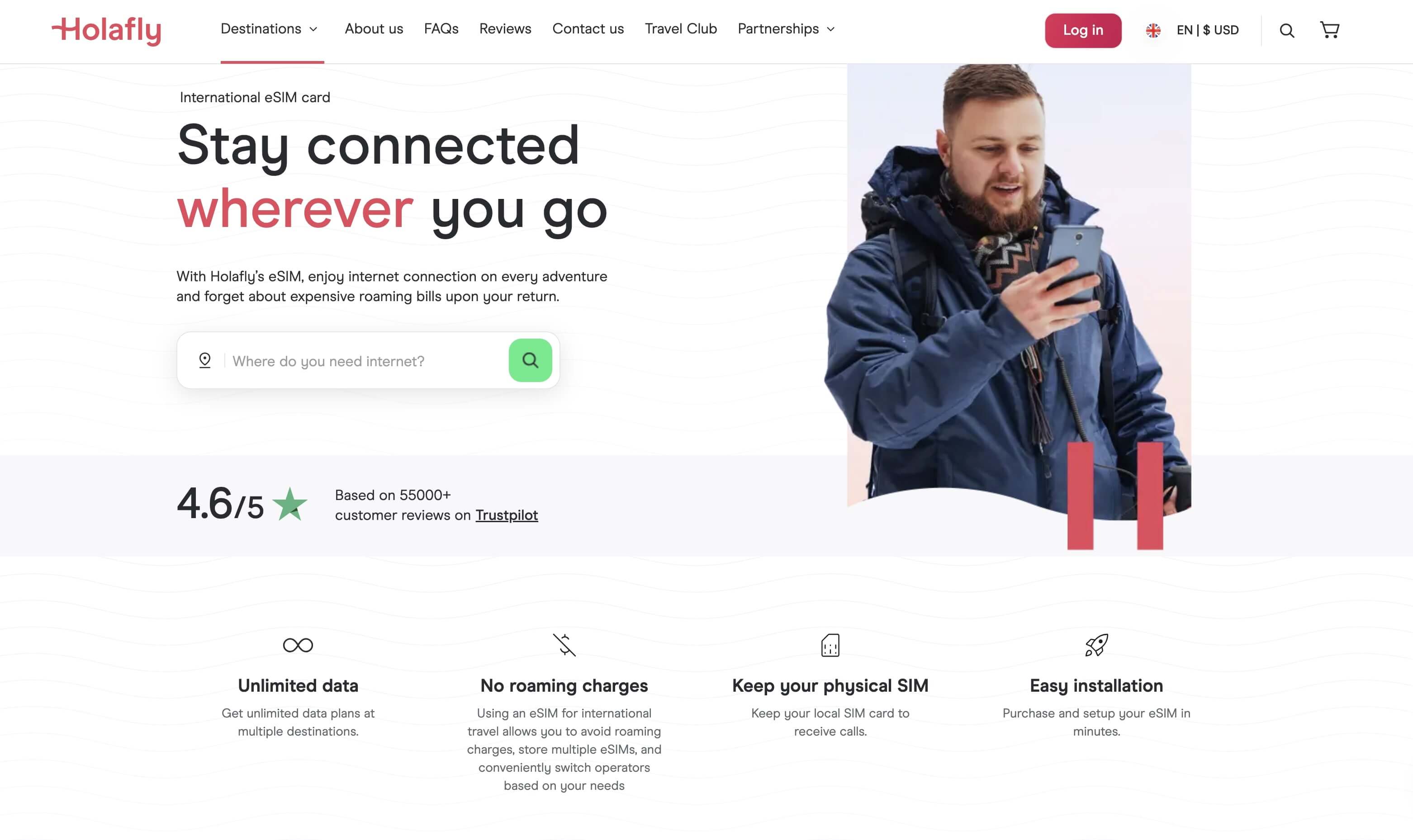 Holafly Homepage