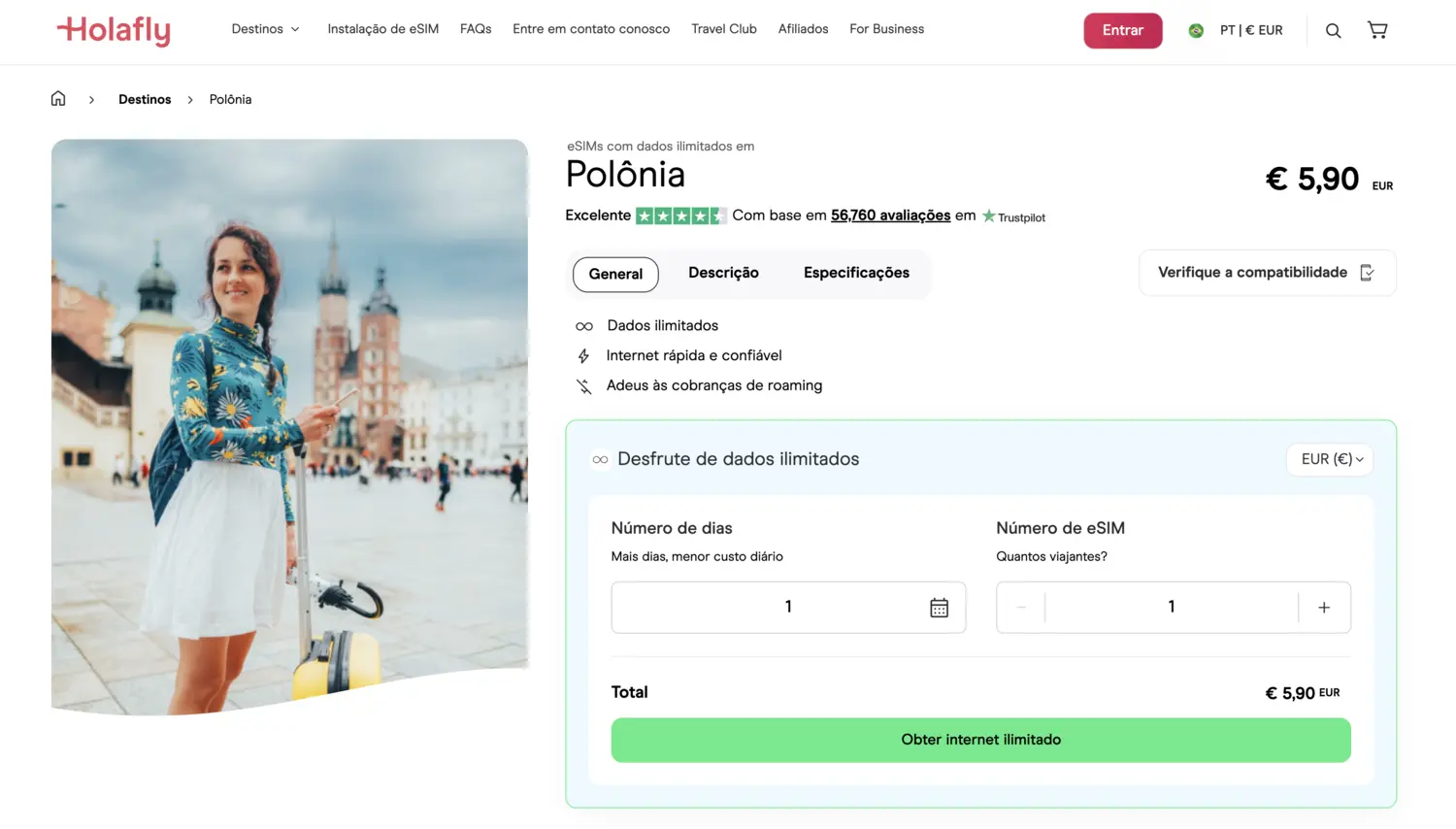 Holafly eSIM para Polónia PT