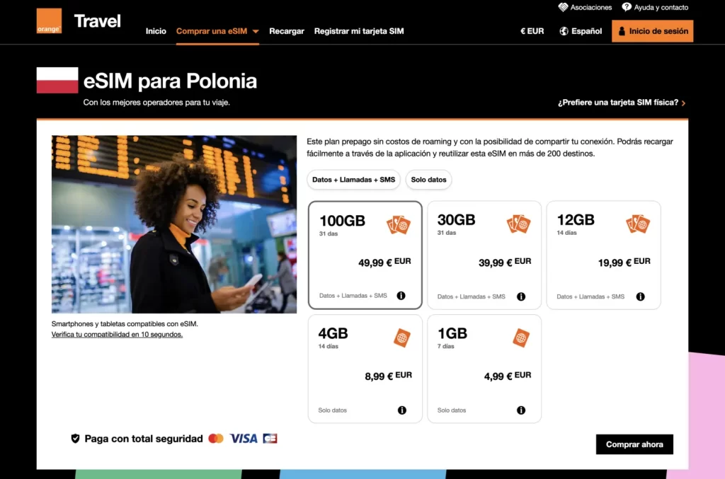 Orange eSIM para Polonia